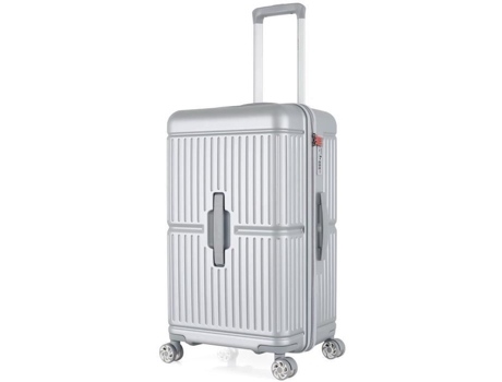 Valise Trolley Tamanho Médio 67 Cm Club Alpini Prata