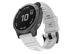 Lurelia Pulseira De Relógio Garmin Fenix 7x Silicone Branca, Acabamento Moderno