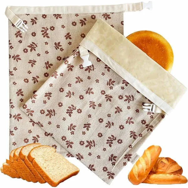 Saco Reutilizável Para Conservar Pão Caseiro, Em Cera De Abelha, 43 × 33 Cm, Para Fermentação Natural, Baguetes E Produtos De Padaria