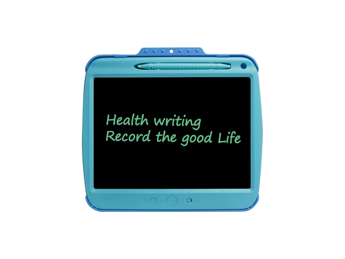 Tablet De Escrita Digital Lcd Recarregável De 9 Polegadas Com Linhas Monocromáticas (azul), Quadro Eletrônico Transparente Para Escrita À Mão.