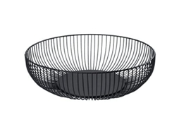 Cesta De Frutas De Arame Preto Para Cozinha, Sala E Escritório - Decoração Central Grande