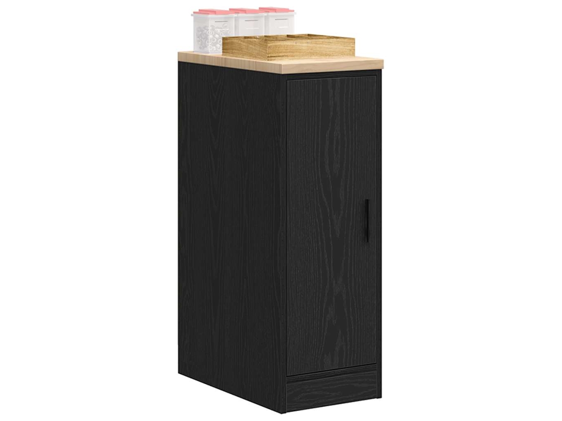Vidaxl Armário De Arrumação De Garagem Preto 30x51x85 Cm