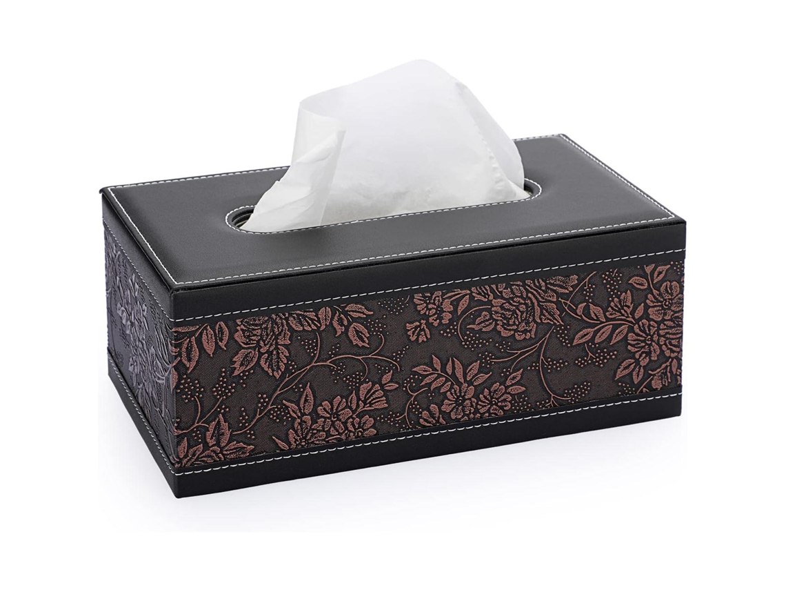 Porta-lenços Retangular Em Couro: Elegante Suporte Para Lenços De Papel Com Base Magnética, Caixa De Lenços Decorativa Em Pu.