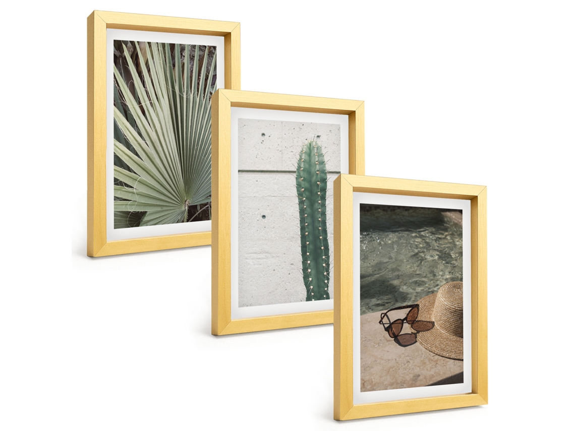 Composição De Quadros Acessórios Para Plantas Tropicais Espelharte (3 Peças 20x30 Cm)