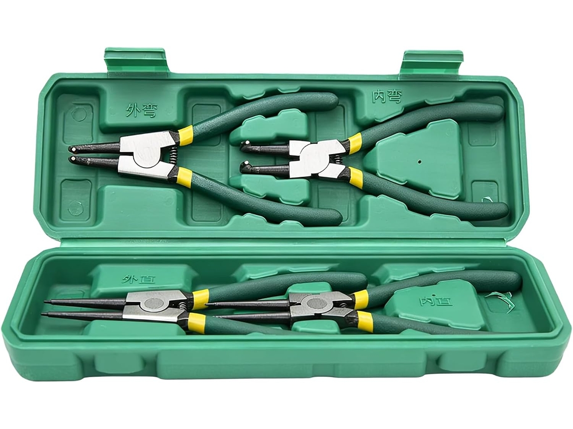 Alicate Para Anéis De Retenção - Conjunto Para Uso Interno E Externo, Com Anel