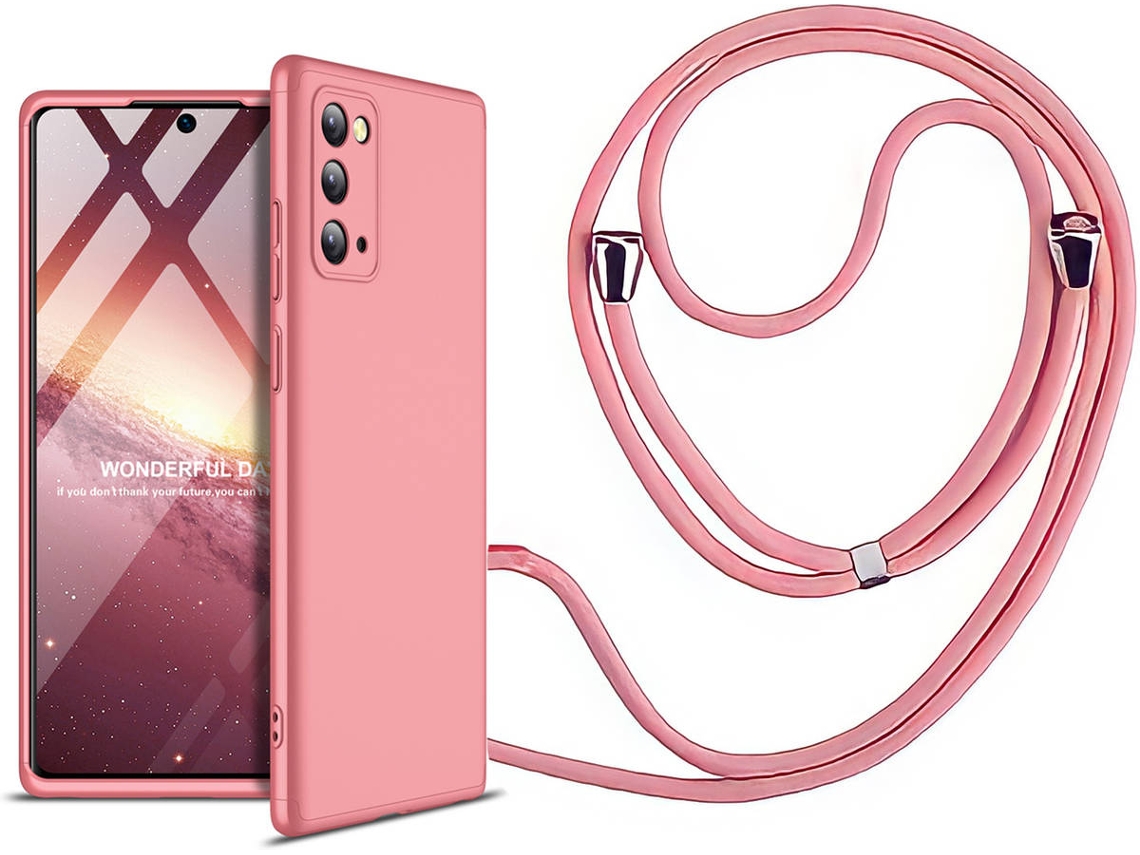 Capa Samsung Note 20 Slim Armor 360º com Fita Rosa