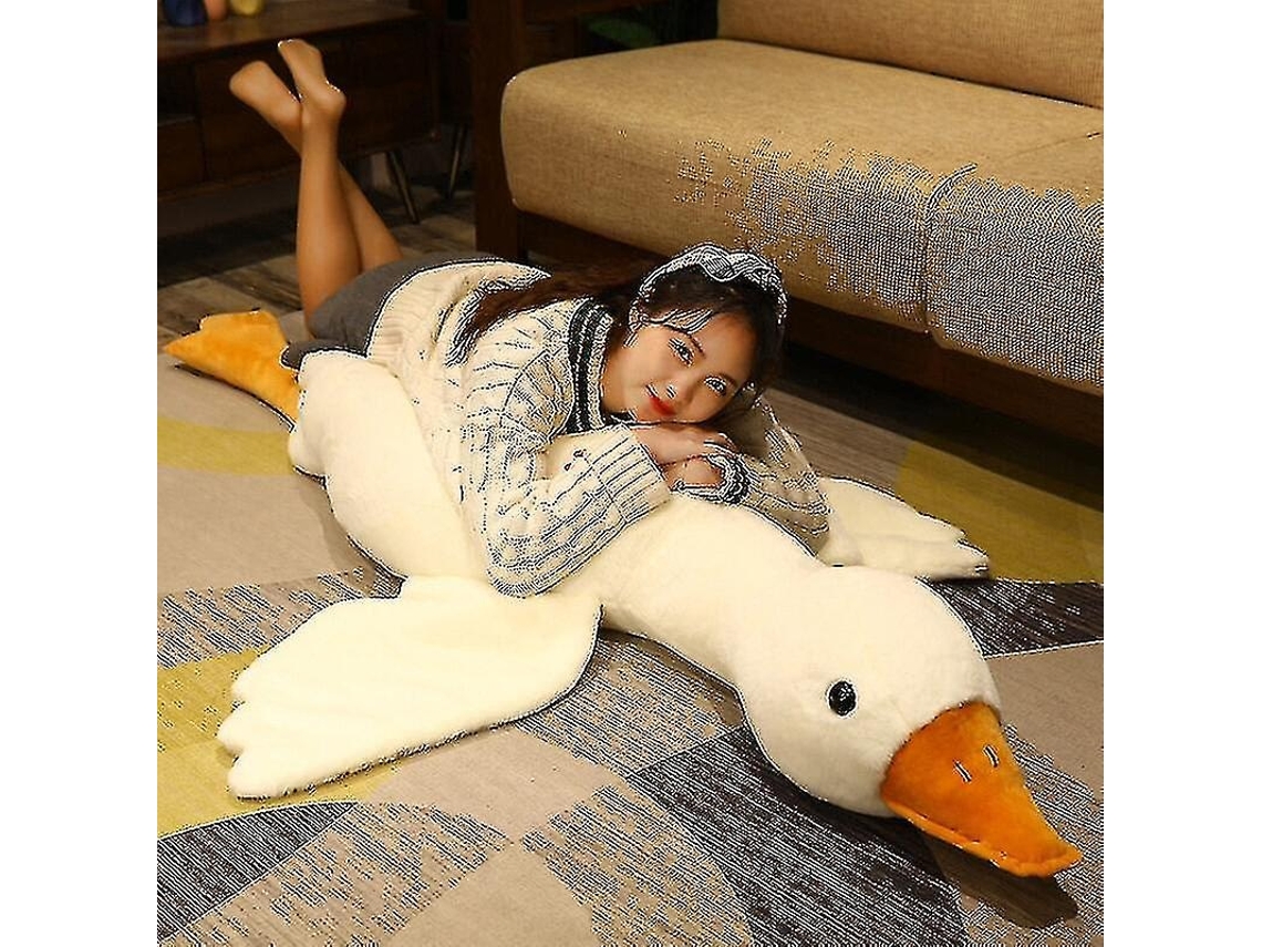 Pato De Pelúcia Gigante De 50-190 Cm, Almofada Fofa De Ganso Grande, Almofada Fofa De Pato Gigante, Bicho De Pelúcia Macio Para Sofá, Presente Para Cr