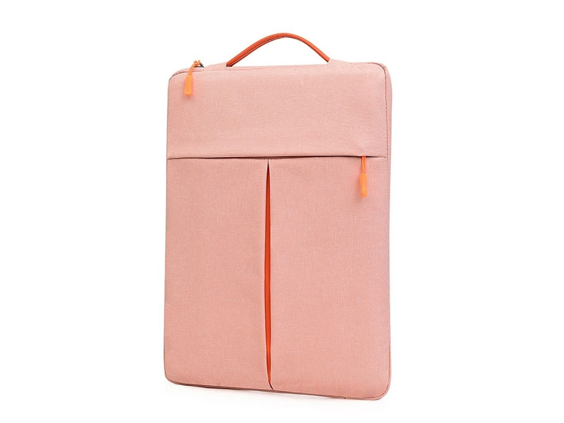 Bolsa Para Computador Portátil 15.6 Polegadas Impermeável Com Interior Macio E Bolso Auxiliar Rosa, Com Utilização Prática Elysve