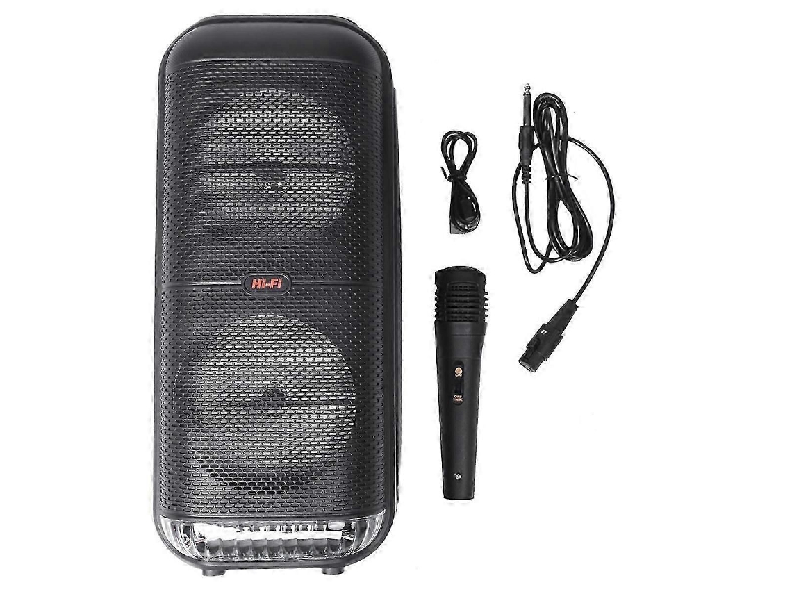 1200w Super Grande Outdoor Bluetooth Speaker 6 Polegadas Double Horn Subwoofer Portátil Coluna Sem Fio Baixo Som Com Microfone