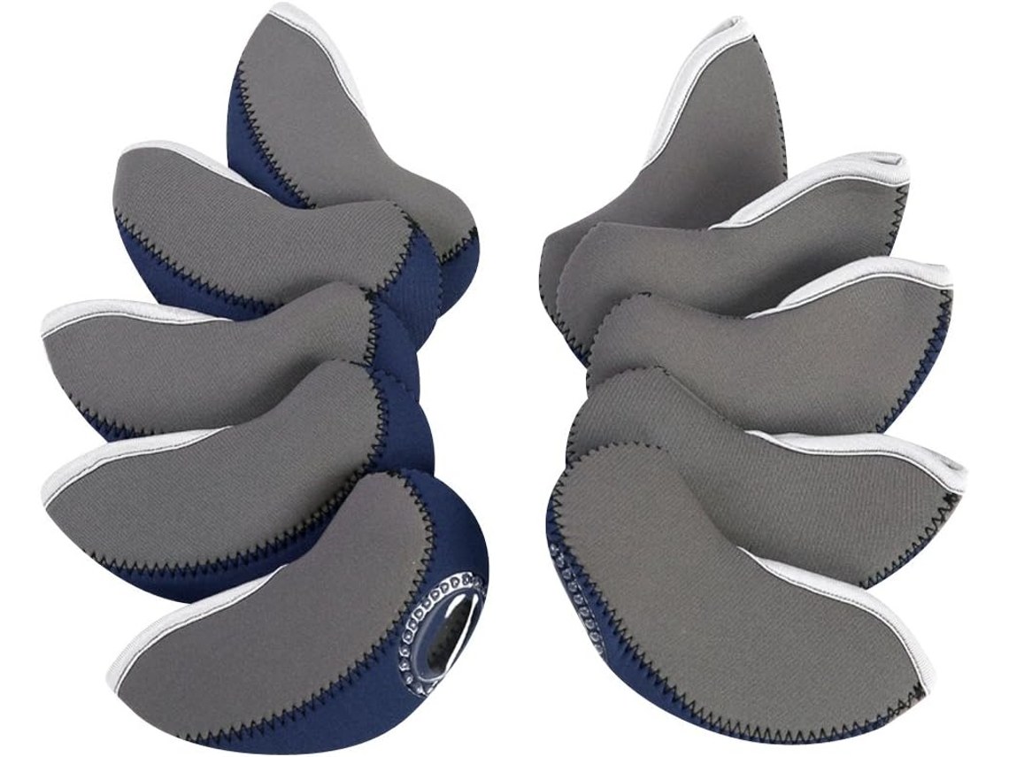 Conjunto de 10 capas transparentes para cabeças de tacos, azul royal, S/MARCA