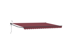 Conjunto 1 Toldo Elétrico Vidaxl Bordô Poliéster (4 X 2 M)