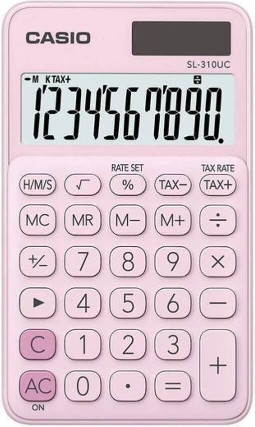 Calculadora Básica CASIO SL-310UC-PK Rosa (10 dígitos)