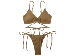 Maiô Feminino Verão Cor Café Sexy Tira Ajustável