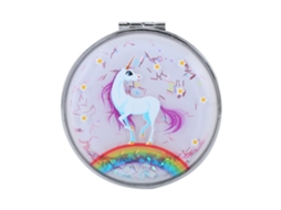 2026 espejo de Maquillaje Mini Portátil Estilo Retro Doble Cara Plegable Compacto de Bolsillo