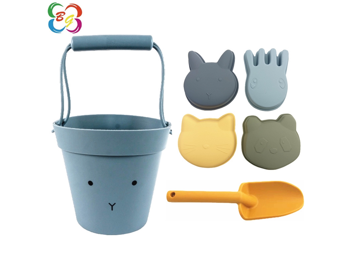 Yuysan Conjunto De Brinquedos De Praia Em Silicone, 6 Peças Coelho