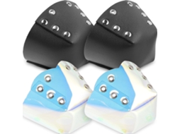 Protetores De Dedos Patins, 2 Pares, Couro E Pvc
