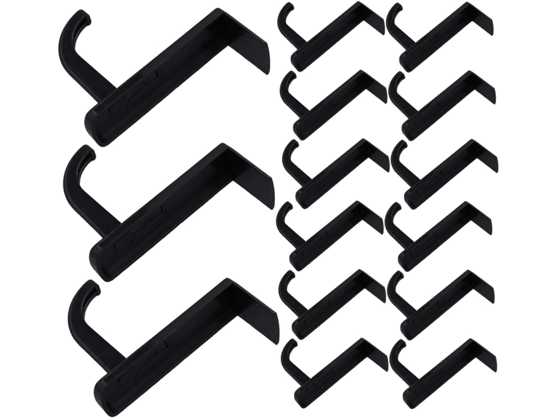 Ciieeo 20 Peças Suporte De Capacete Adesivo Preto Em Plástico Com Crochê Autoadesivo Para Estilistas, Design