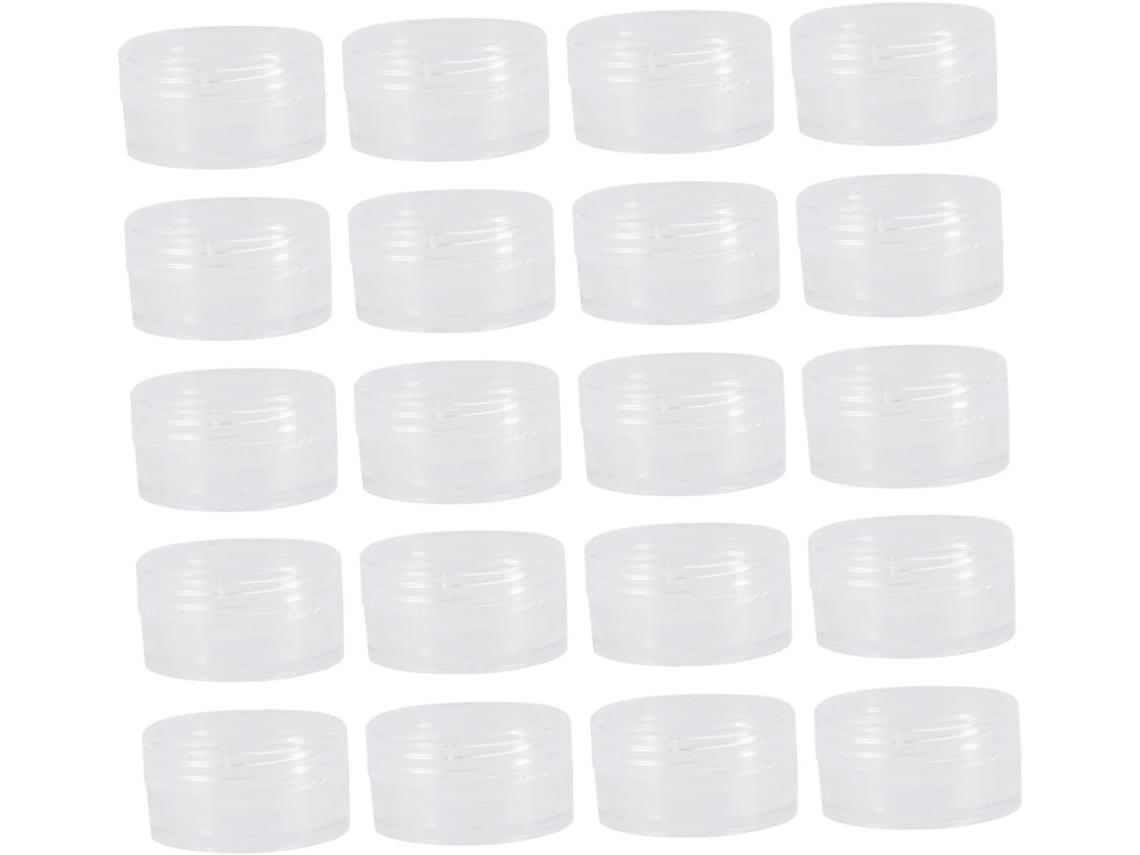 Conjunto De 80 Potes Plásticos Redondos Vazios Com Tampas, Recipientes Para Armazenamento De Cosméticos, Dispensadores Plásticos