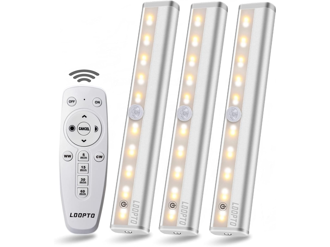 Luz de Armário Sem Fio com Controle Remoto Individual C2637 Conjunto de Duas Luzes e Um Controle Remoto C26372 ZMDECQNA