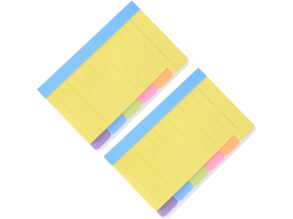 Conjunto de 4 cadernos adesivos multifuncionais, cores sortidas, bloco de notas para organização e