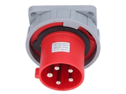 Conector de Aviação À Prova D'água, Tomada Industrial de 5 Pinos em Latão e Nylon, 3p+n+e, Ca 220, 380v 240, 415v 63a BRILVIBERA