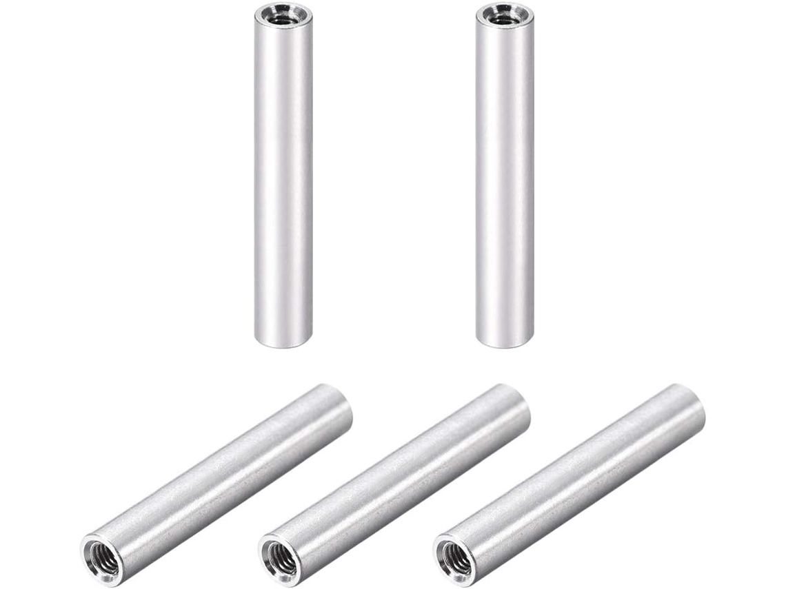 Conjunto de 5 Espaçadores Fêmea Redondos de Alumínio M3x55mm para Drones CHABERLU