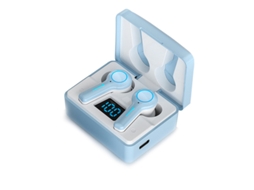 Fone De Ouvido Bluetooth, Bluetooth 5.2, 36 Horas De Duração Da Bateria, Som Surround Estéreo De 360°, Azul