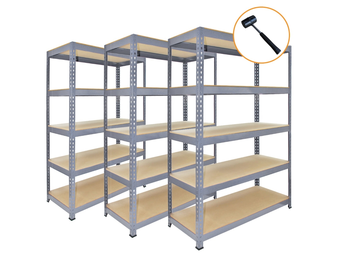 Prateleiras de metal Meta3 Zinc Q Rax 90 x 50 x 180 cm Monstershop