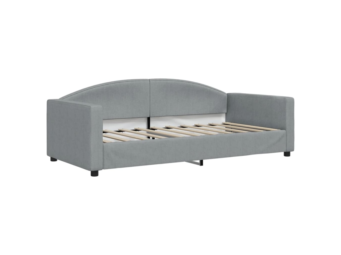 Sofá Cama VIDAXL Tecido Cinzento (90x190 cm)