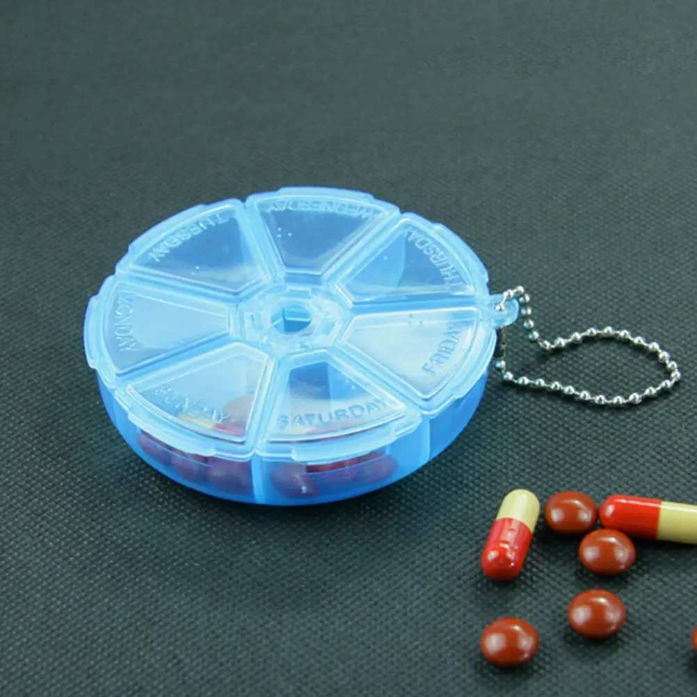 Estojo Organizador De Comprimidos Dobrável Com 6 Compartimentos, Ideal Para Viagens, Medindo 85* 35* 15mm