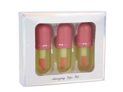 3 Peças Brillo Labial Hidratante Fluid Plumper Para Lábios, Glaze De Lábios Com Cor Muda