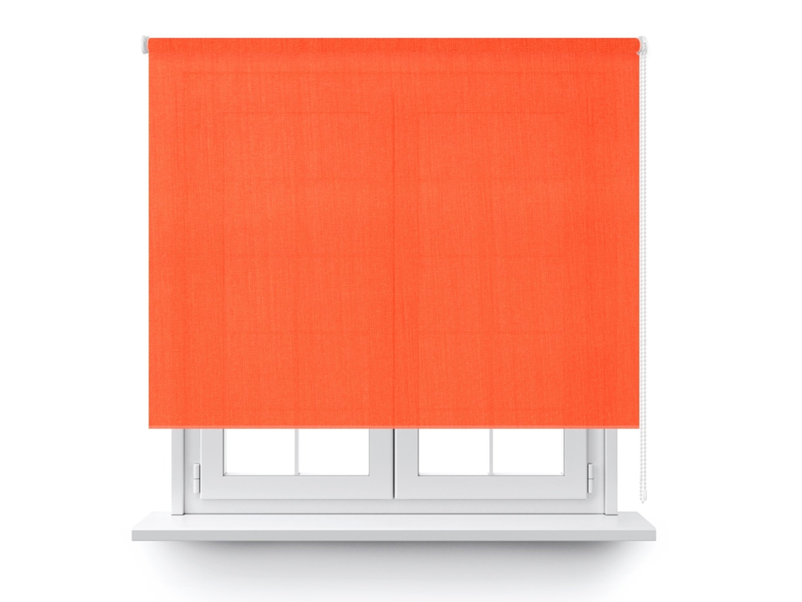 Estore Enrolável Translúcido Laranja 100X250Cm. DECOCASA