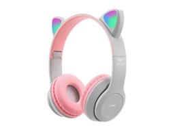 Fones De Ouvido Bluetooth Com Design Fofo De Gatinho, Sem Fio, Com Microfone, Compatíveis Com Iphone 14 E 13, Pc E Cartão Tf. Ideal Para Crianças