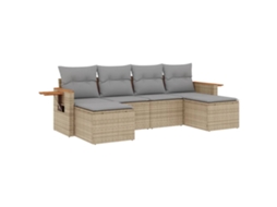 Garden Sofa Set, Garden Sofa Sets Vidaxl Bege Rattan / Vime (n/a)