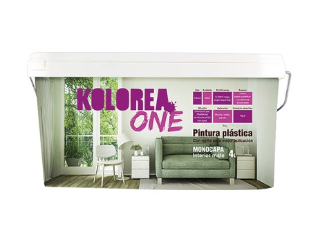 Tinta Plástica Interior Camada Única Um KOLOREA