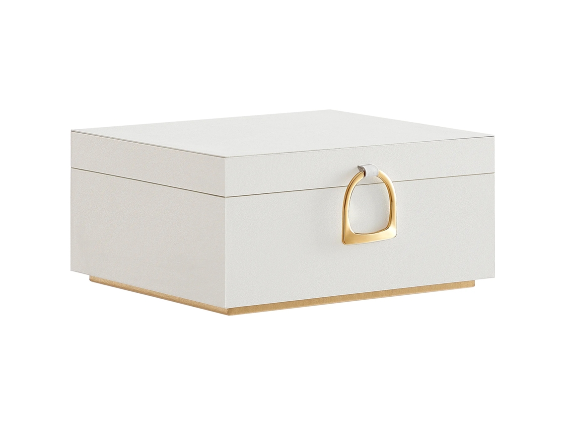 Caixa De Jóias Dupla Camada Branco Com Bandeja Removível De Jóias Design Elegante Tamanhos Variados.