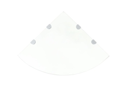 Vidaxl Prateleira Canto, Suportes Cromados, Vidro Transparente 45x45cm