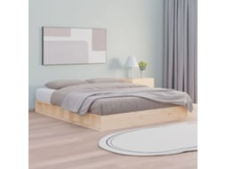 Vidaxl Estrutura De Cama 140x200 Cm Madeira Maciça