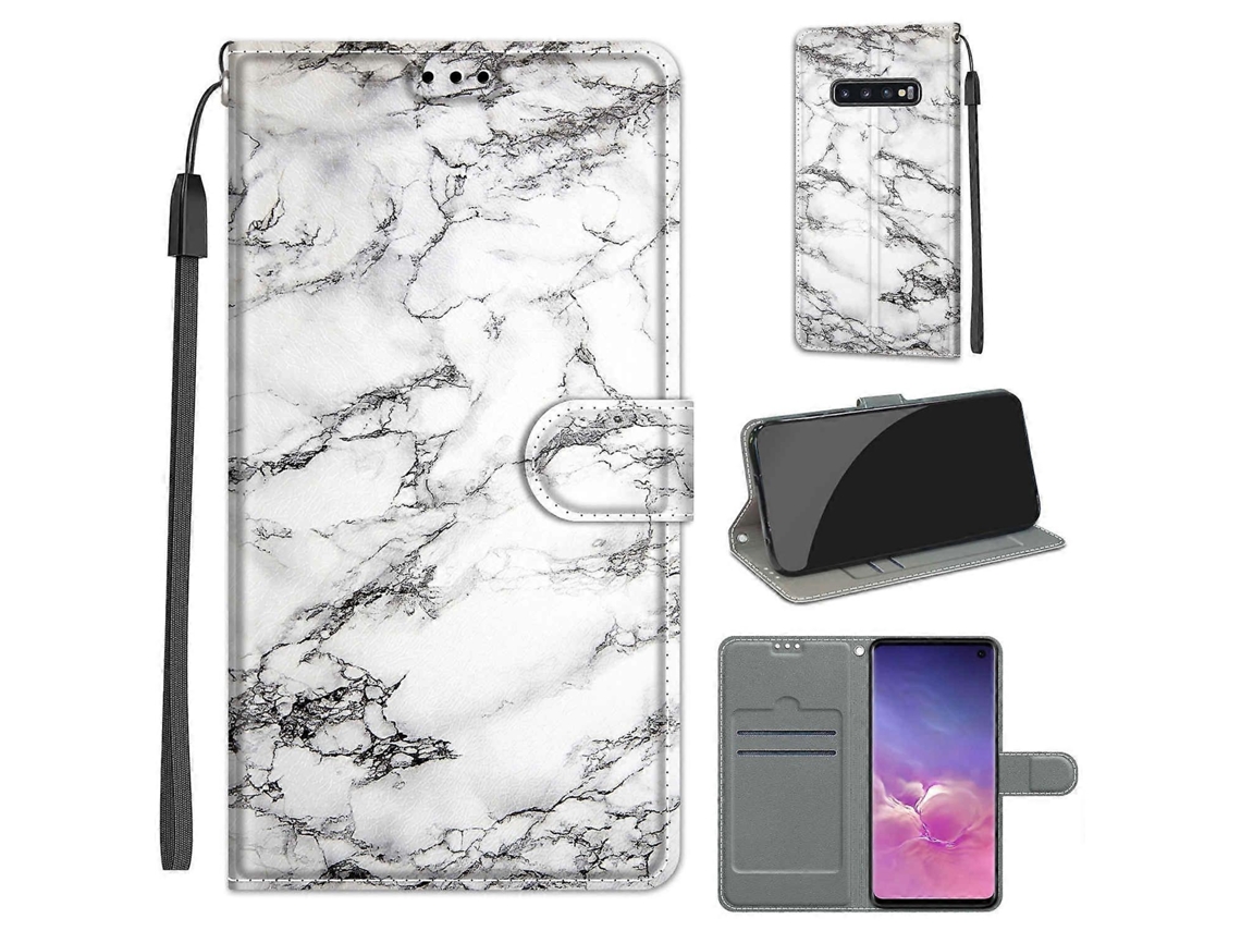 Capa De Couro Pu Com Fecho Magnético, Design Colorido E Aba Horizontal Para Samsung Galaxy S10, Com Suporte E Compartimentos Para Cartões.