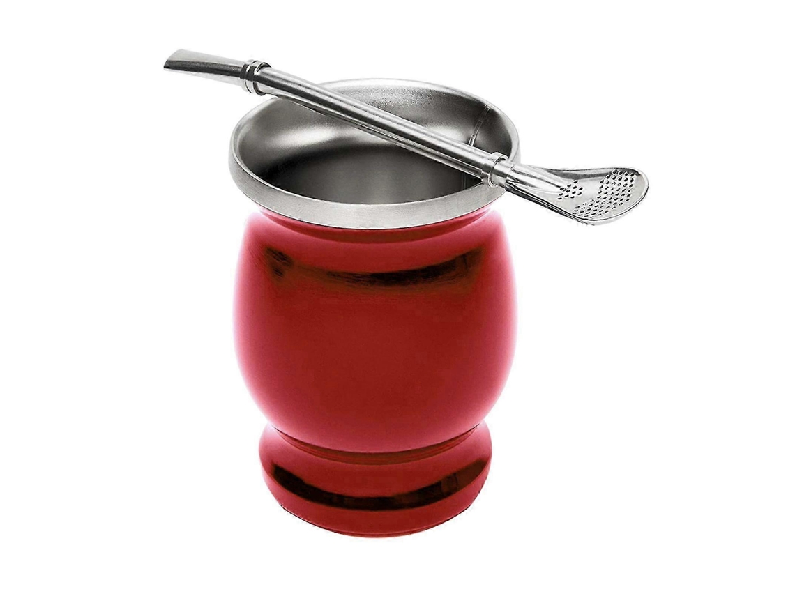 Copo Térmico De Aço Inoxidável Com Isolamento A Vácuo, Canudo E Colher, Caneca De Viagem Para Chá Com Parede Dupla.