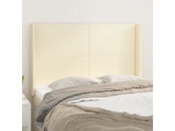 Headboard, Headboards Vidaxl Creme Couro Artificial (147 X 16 X 118/128 Cm)