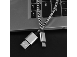 Cabo de Dados LAXISCREED 3m Usb c Prata Rapido