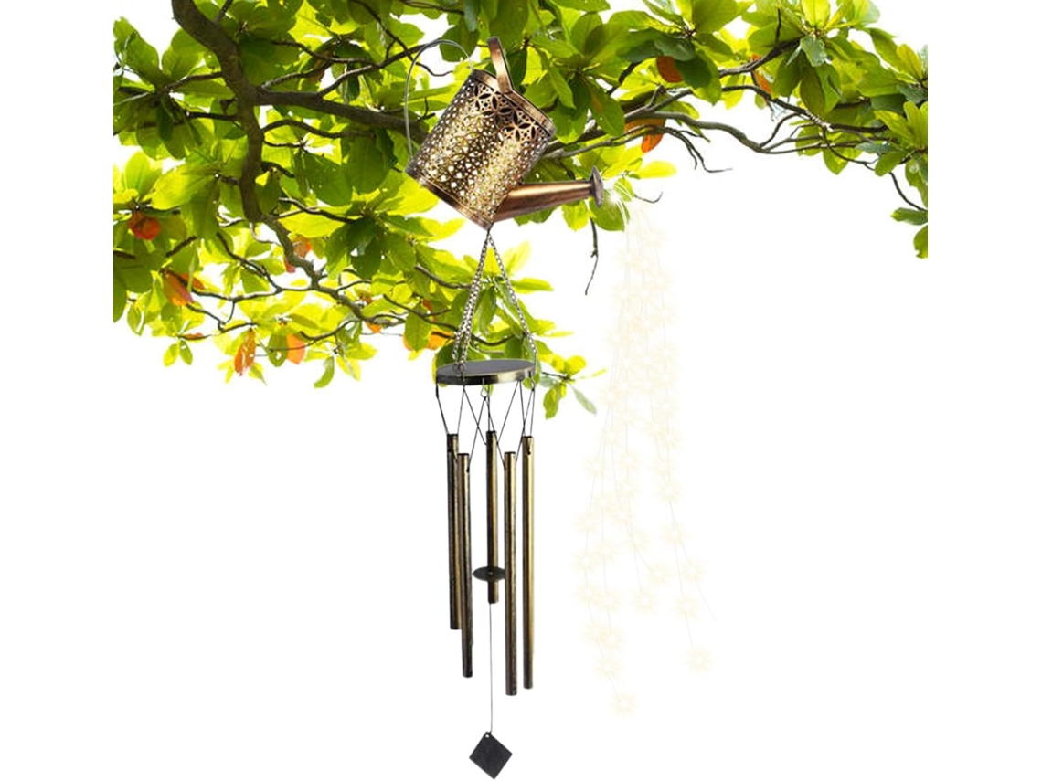 Arrosoir Solaire Com Efeito Cascata De Luzes | Decorações Rétro En Fer Com Carillon | Ornamentos De Gokoco