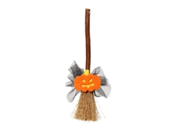 Laxiscreed Vareta De Bruxa Mini Com Abóbora Amarela Para Decoração De Halloween, 14cm