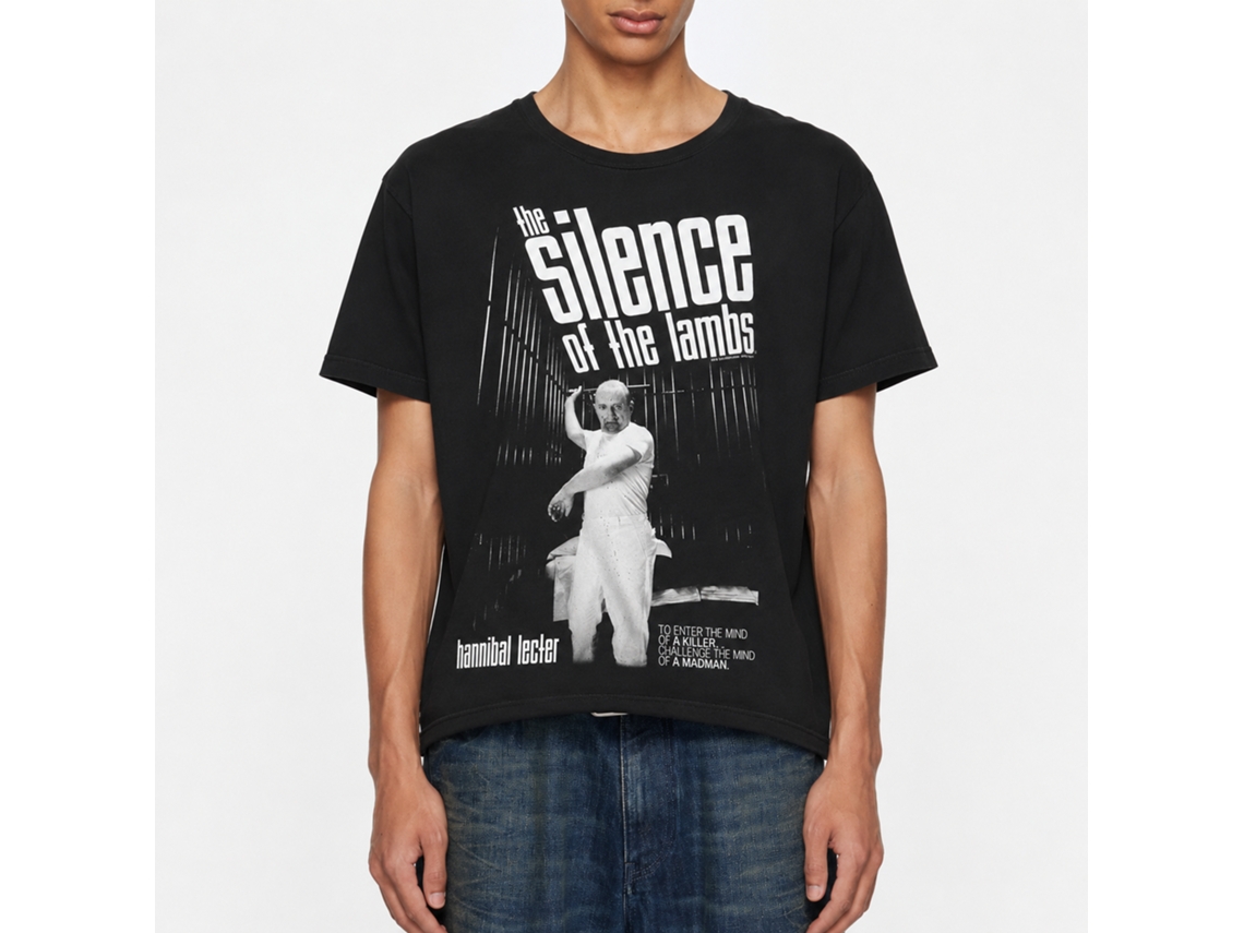 Rockinstone Silence Hannibal Cell Graphic T-shirt Size:m