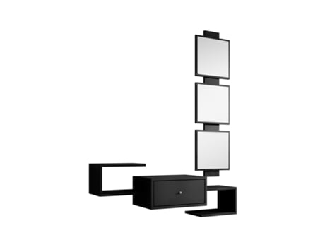 Móvel Suspenso De Entrada Neo Móveis Bonitos Cor Preto