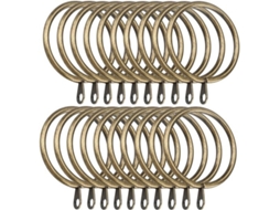 Fios De Cortina 20 Unidades - Fios De Cortina - 45 Mm Diâmetro Interno - Bronzeado - Fios Decorativos - Resistente E Inalterável - Fio De Cortina