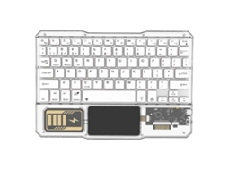 Teclado Sem Fio Luminoso Com Touchpad Recarregável E Bluetooth Para Telefone, Pc, Tablet E Jogos, Branco Ly Ebike