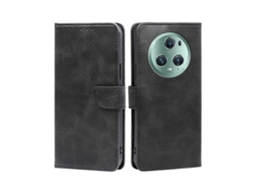 Capa De Celular For Honor Magic5 Pro Em Couro Texturizado Com Fivela E Aba.