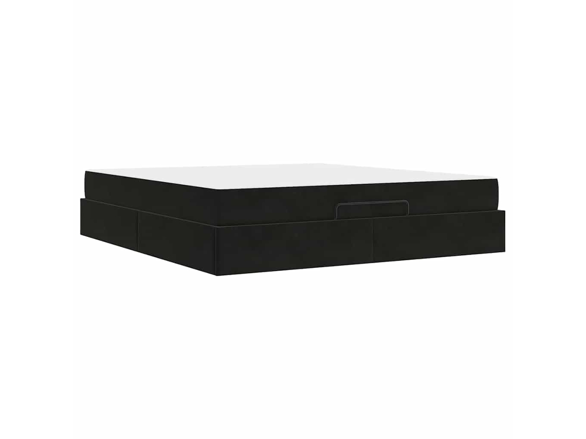 Conjunto 2 Cama Moderna Vidaxl Preto Veludo (180 X 200 Cm)